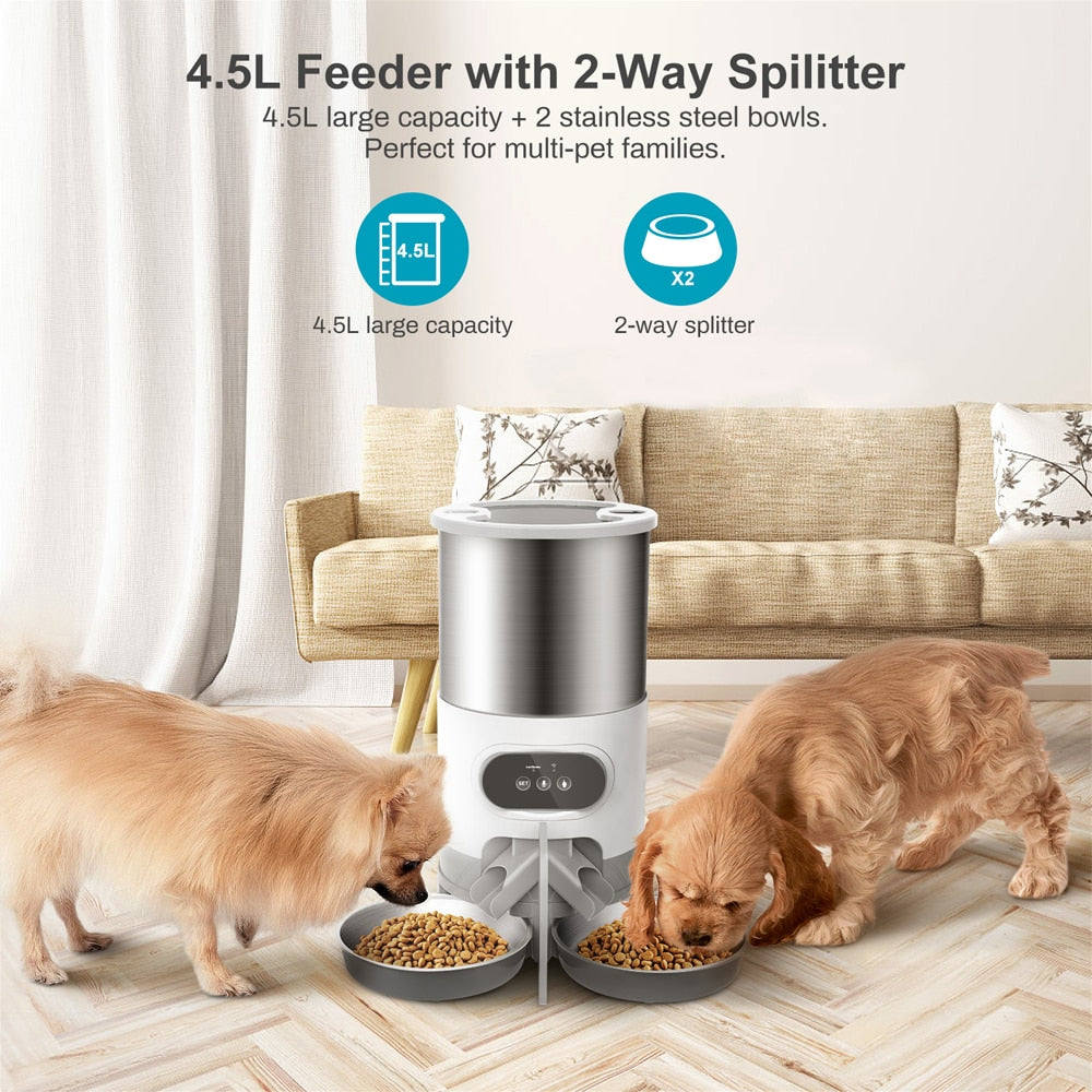 Precise Smart Pet Feeder: Automatic Remote Food Dispenser for Pets 