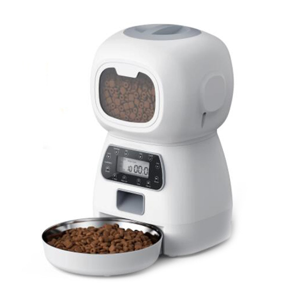 3.5L Smart Automatic Pet Feeder with Timer - Stainless Steel Bowl 🍖