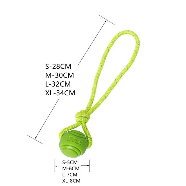 Green Indestructible Chew & Bounce Dog Ball