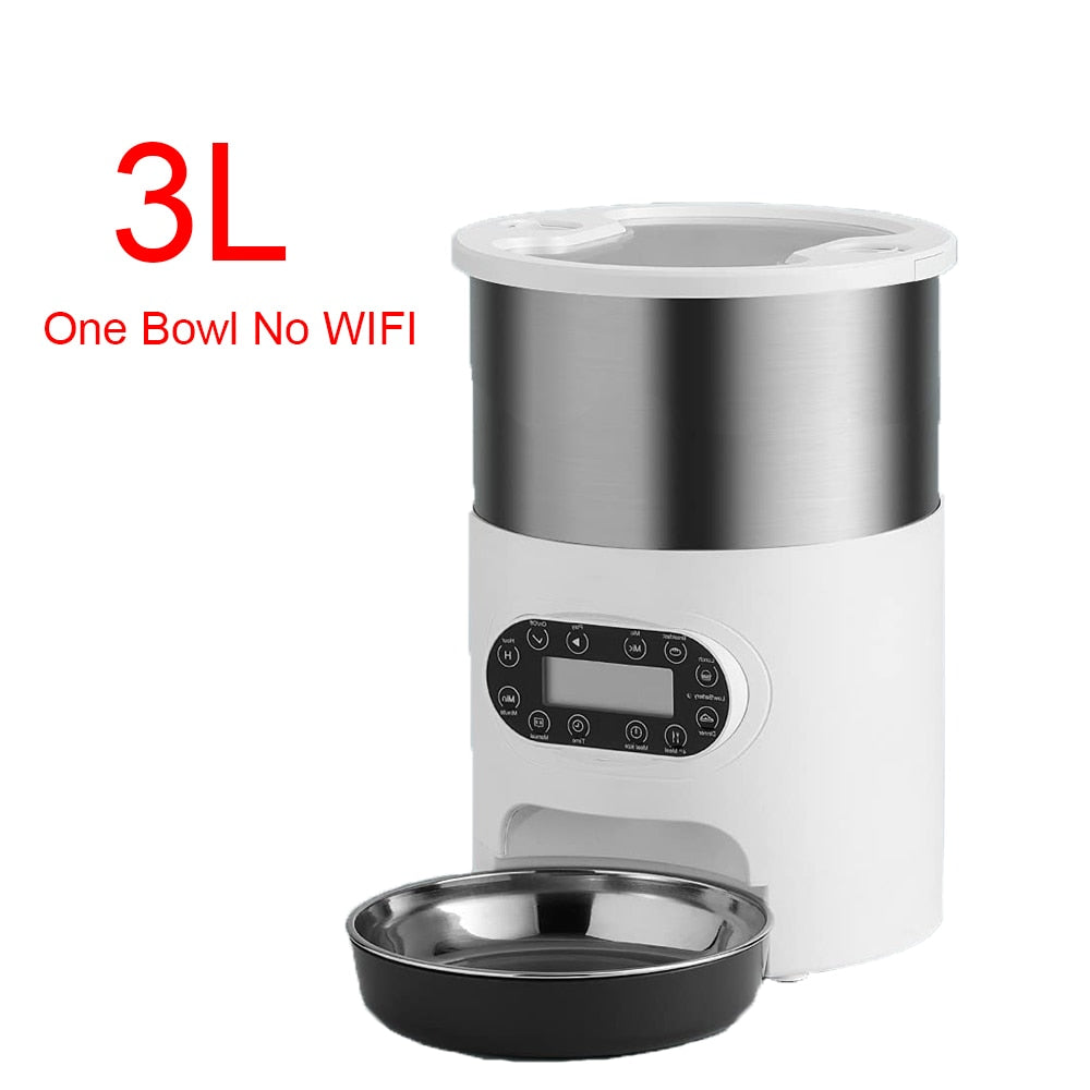 Single Precise Smart Pet Feeder: Automatic Remote Food Dispenser for Pets 