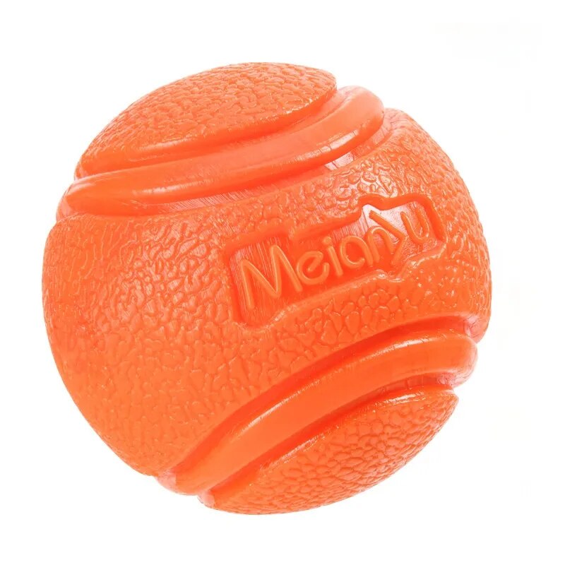 Orange Indestructible Chew & Bounce Dog Ball