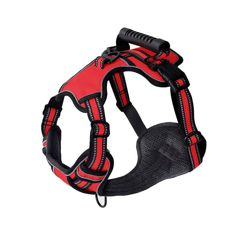 Red Ultimate Comfort & Control. No-Pull Breathable & Reflective Harness