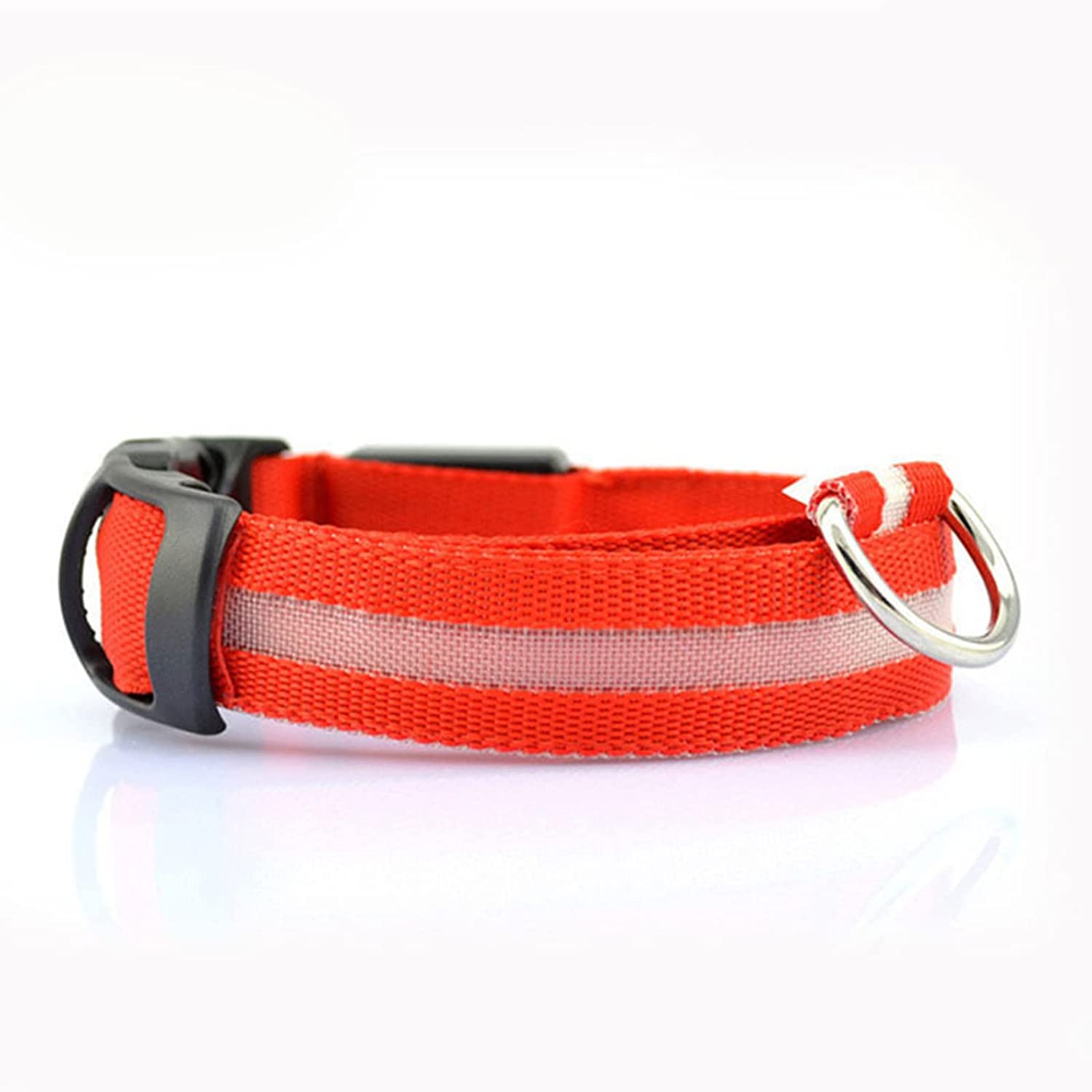 Red LED Dog Collar - Waterproof, Adjustable Luminous Safety