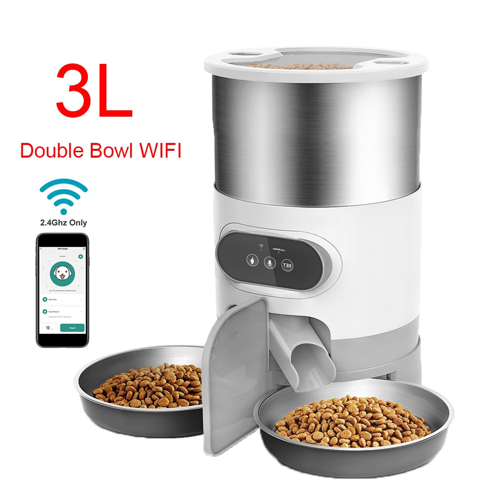 Wifi Precise Smart Pet Feeder: Automatic Remote Food Dispenser for Pets 