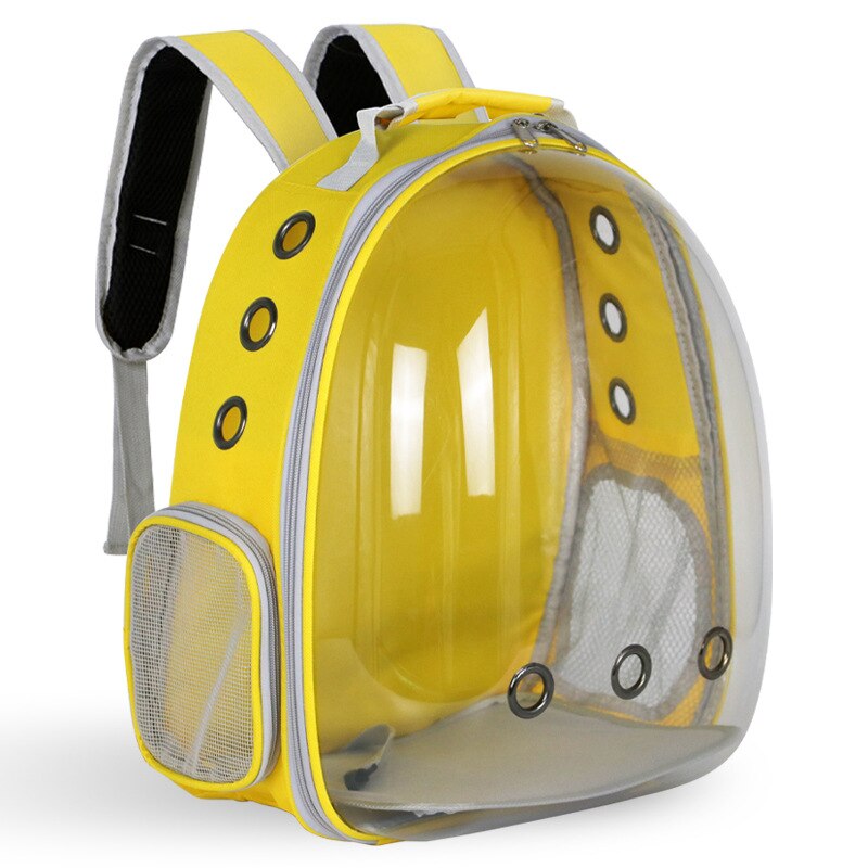 Yellow transparent pet backpack